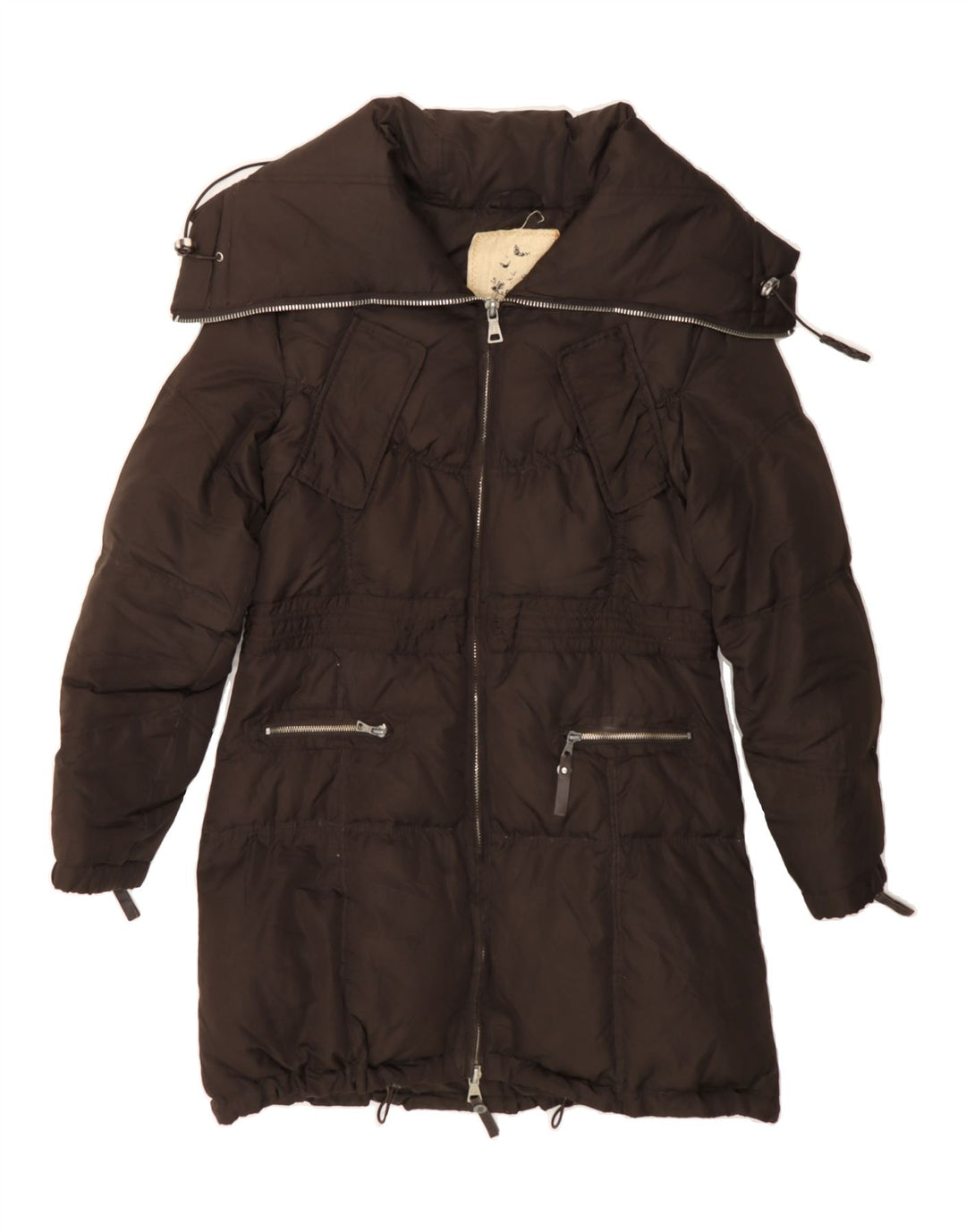 ESISTO Womens Padded Coat UK 14 Large Brown Polyester Vintage Esisto and Second-Hand Esisto from Messina Hembry 