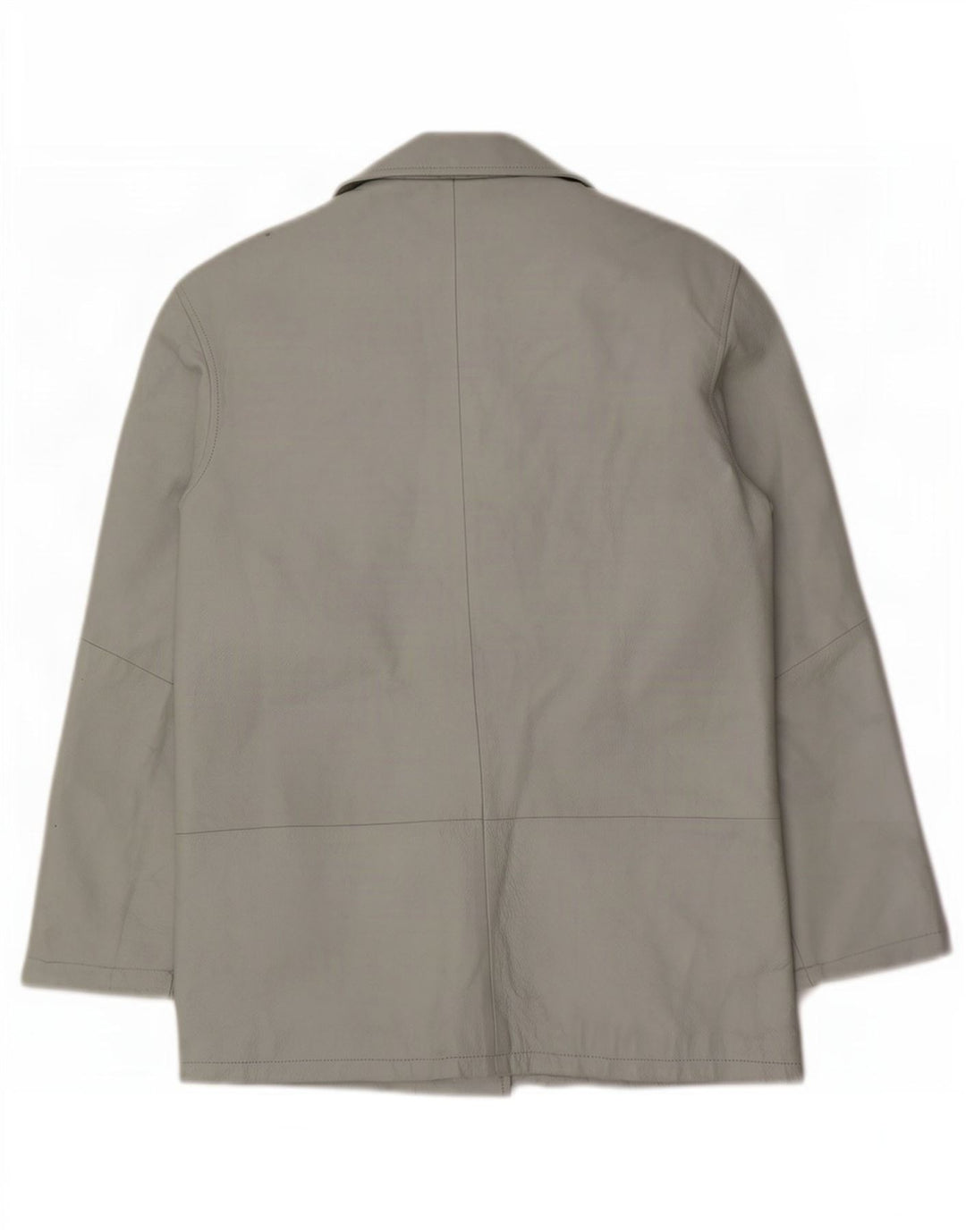 Sinequanone Womens Oversized Leather Utility Jacket UK 10 Small Grey