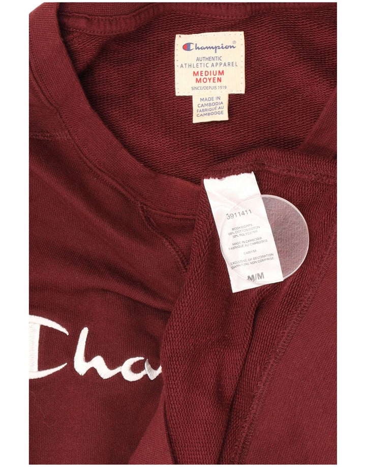 Felpa grafica da uomo Champion, maglione, cotone bordeaux medio