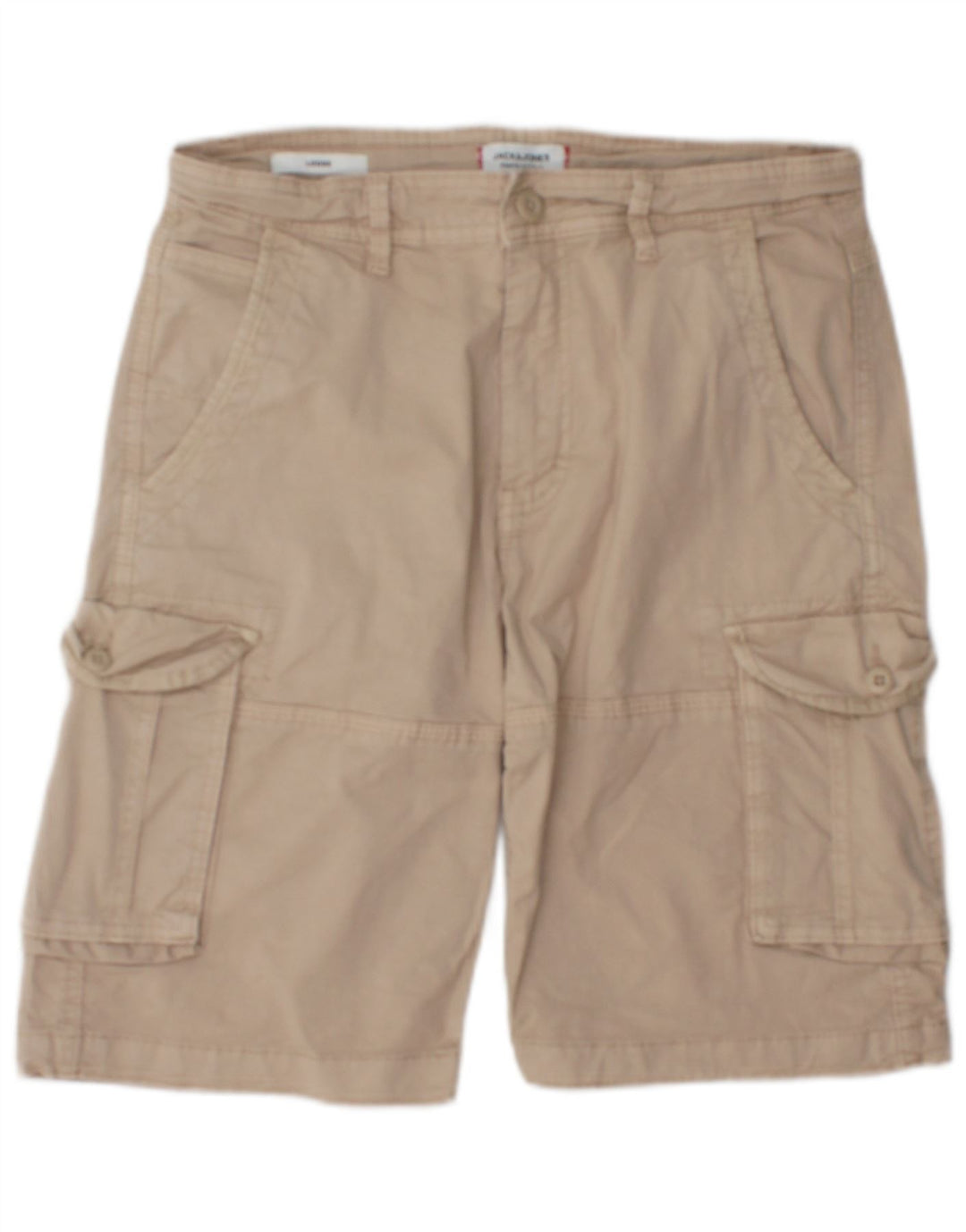 Jack & Jones Herre Cargo Shorts Små W29 Beige Bomuld