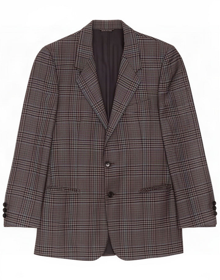 Jachetă pentru bărbați Adolfo Trabaldo, cu 2 nasturi, IT 48 Medium Grey Check Wool