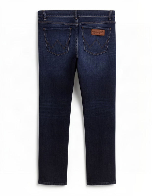 Wrangler Mens Spencer Slim Fit Straight Jeans W34 L32 Navy Blue Cotton