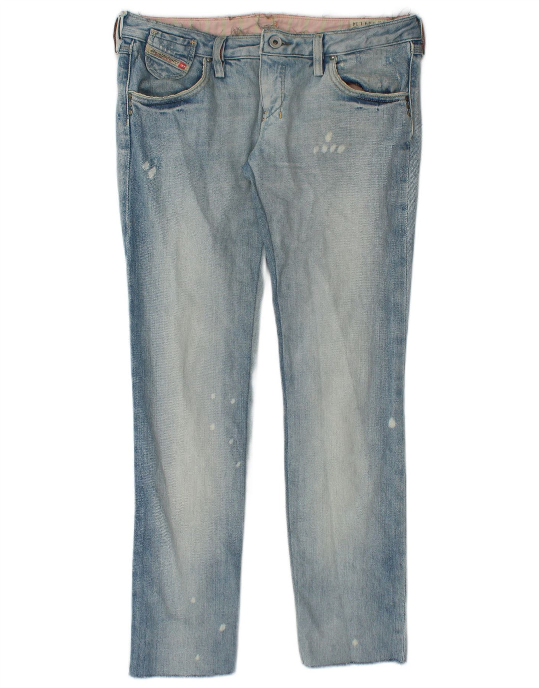 DIESEL Womens Straight Jeans W29 L28 Blue Cotton