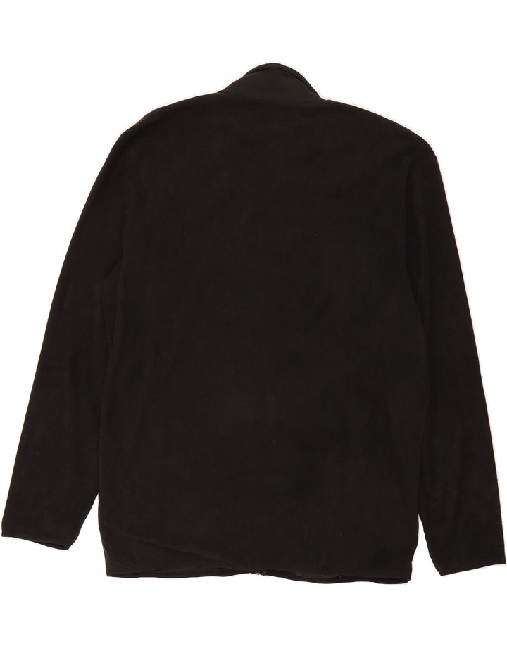 KAPPA Mens Fleece Jacket UK 44 2XL Black Polyester Vintage Kappa and Second-Hand Kappa from Messina Hembry 
