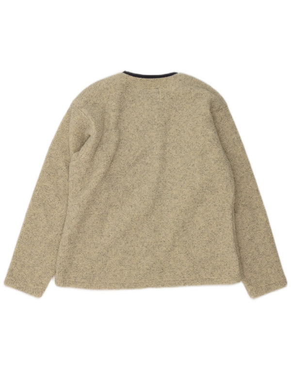 Jack Wolfskin Womens Fleece Jacket UK 14 Medium Beige