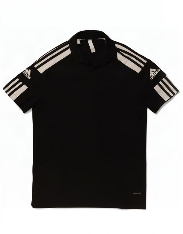 Polo Adidas Aeroready da uomo piccola in poliestere color block nero