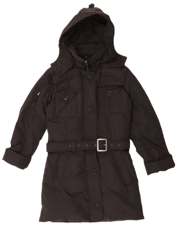 Canadiens Womens Hooded Padded Coat UK 16 Large Black Polyester