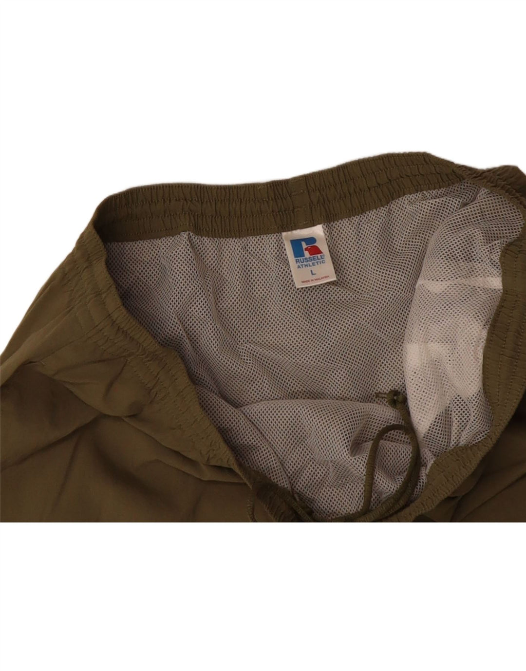 RUSSELL ATHLETIC Mens Sport Shorts Large  Khaki Vintage Russell Athletic and Second-Hand Russell Athletic from Messina Hembry 