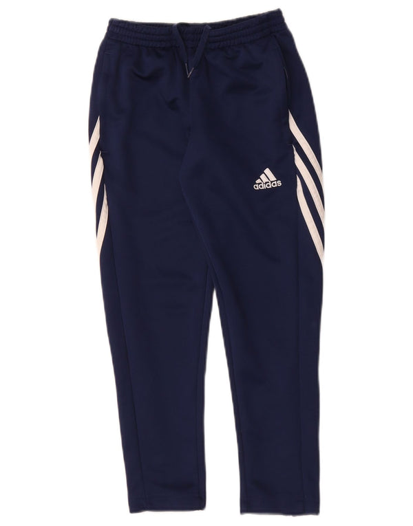 Pantaloni della tuta Adidas Climalite da ragazzo 7-8 anni Small Blu Navy