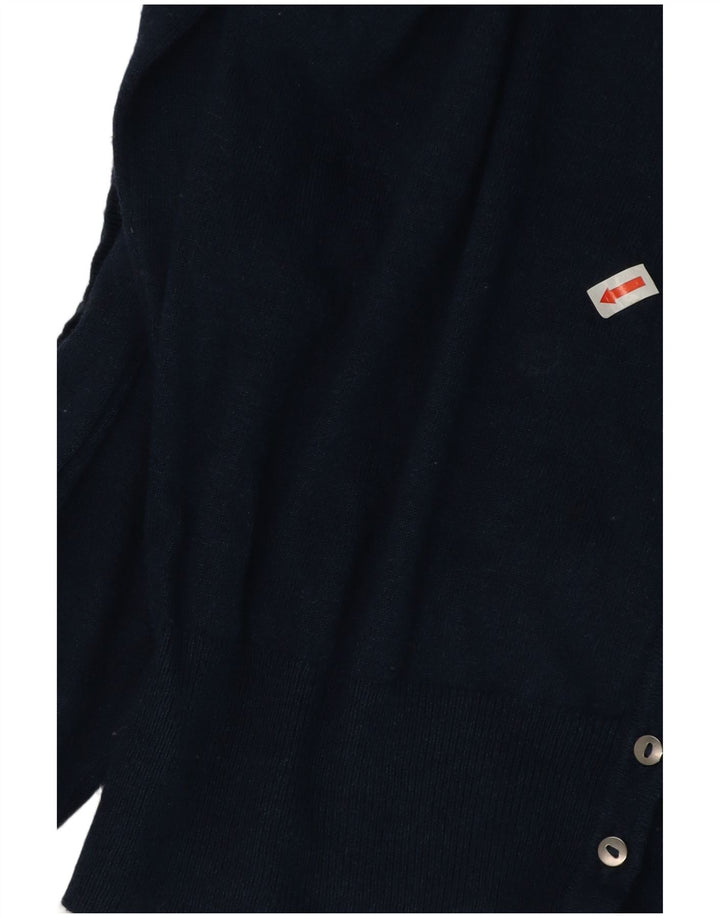Marks & Spencer Womens Cardigan Sweater UK 12 Medium Navy Blue Viscose