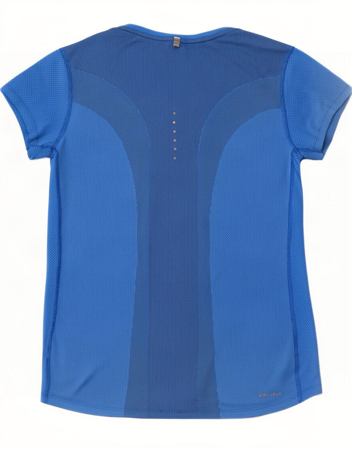 T-shirt Nike Dri Fit da donna Top UK 12 poliestere blu medio