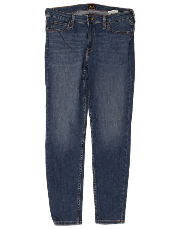 Lee Damen Scarlett Slim Jeans W31 L31 Blaue Baumwolle