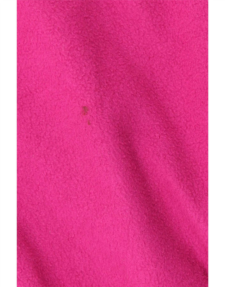 Tecnica Mens Graphic Zip Neck Fleece Jumper Large Pink Polyester