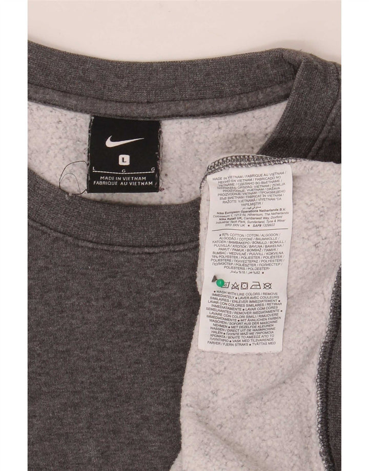 Nike Mens Eagles Graphic Sweatshirt Jumper Large Grey Cotton