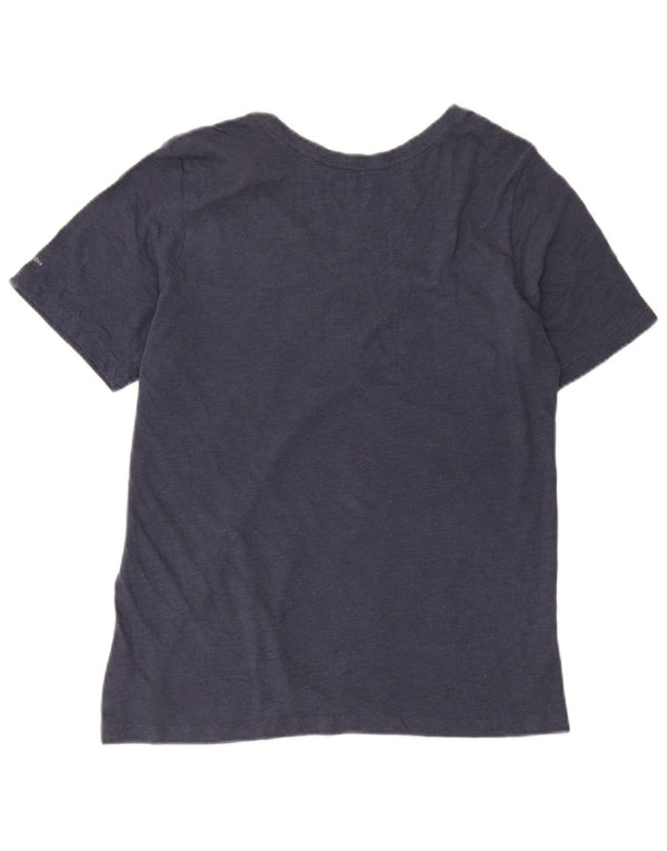 Columbia Damen Portland Graphic T-Shirt Top UK 16 Large Marineblau Baumwolle
