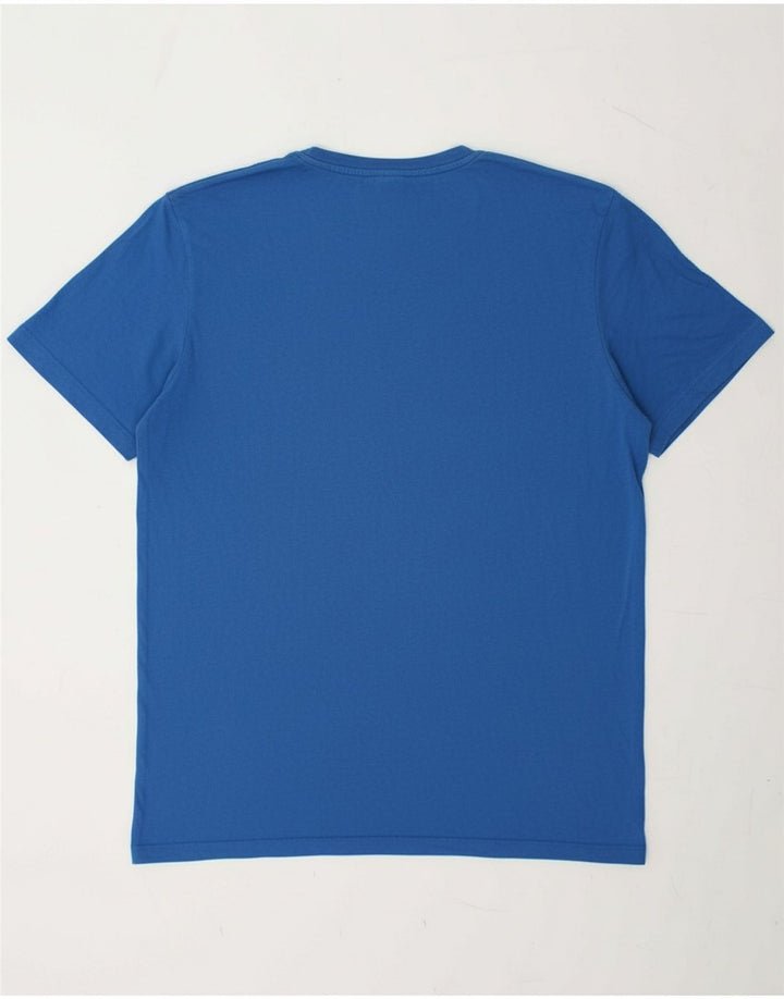 JACK & JONES Mens Graphic T-Shirt Top Medium Blue Cotton