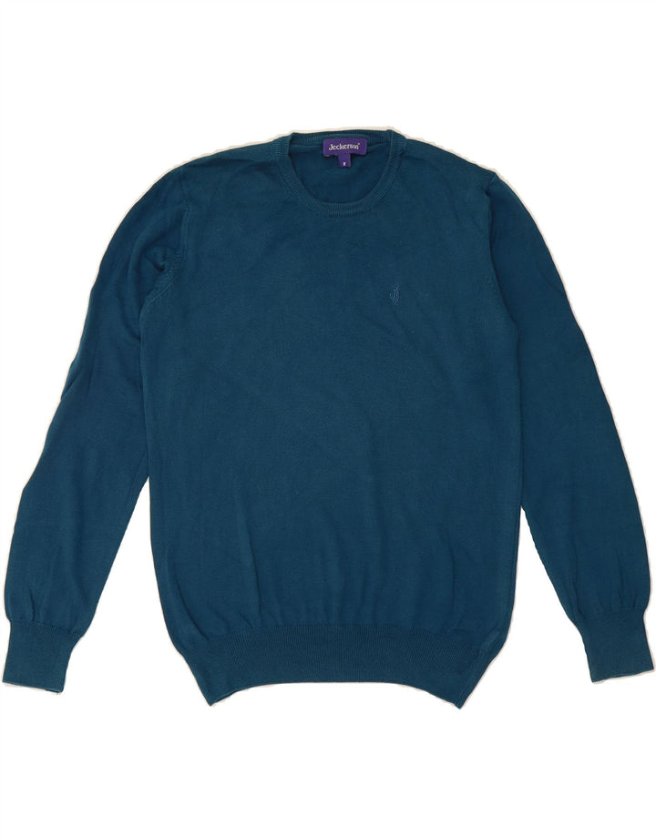 JECKERSON Mens Crew Neck Jumper Sweater Medium Blue Cotton Vintage Jeckerson and Second-Hand Jeckerson from Messina Hembry 