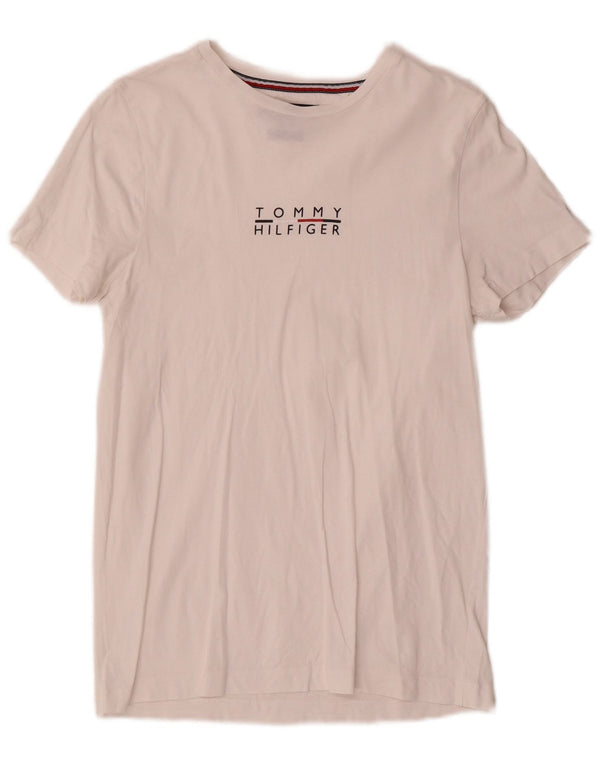 Damska koszulka z grafiką Tommy Hilfiger Top UK 6 XS, biała bawełna