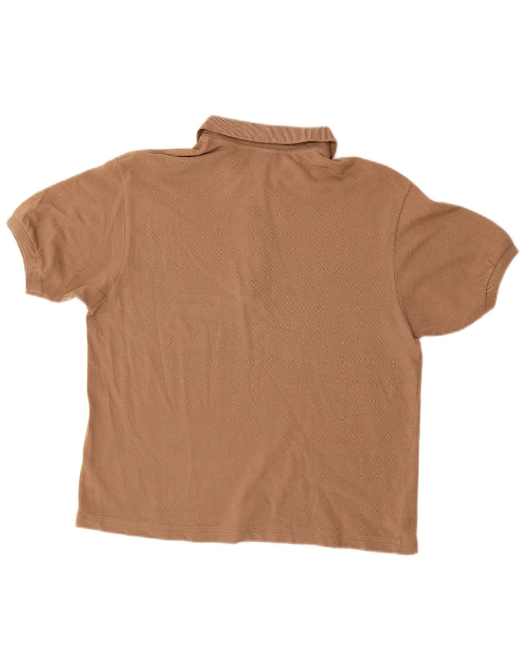 Lacoste Womens Polo Shirt Size 44 Large Brown Cotton