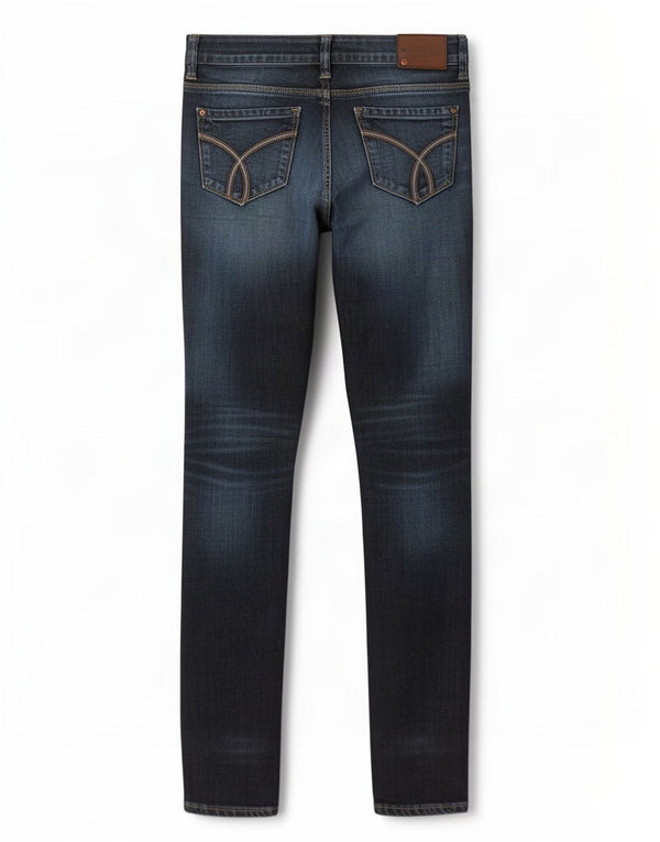 Jeans slim da donna Calvin Klein US 4 Small W27 L33 Cotone blu navy