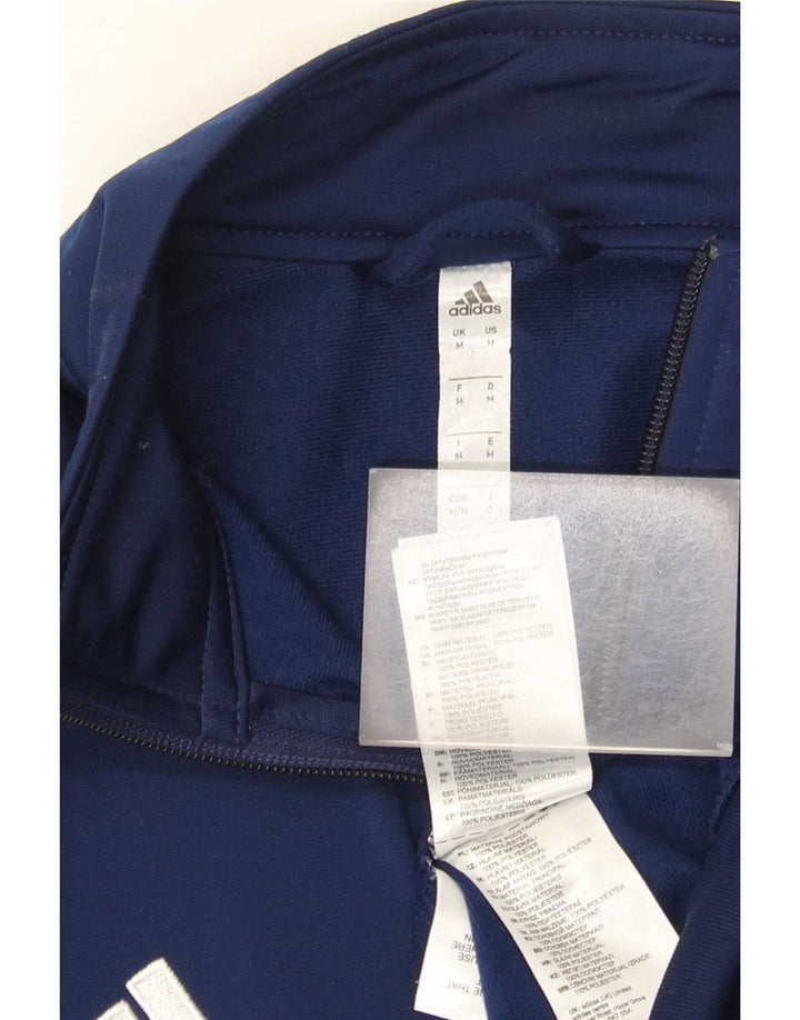 Adidas Mens Tracksuit Top Jacket Medium Navy Blue Polyester