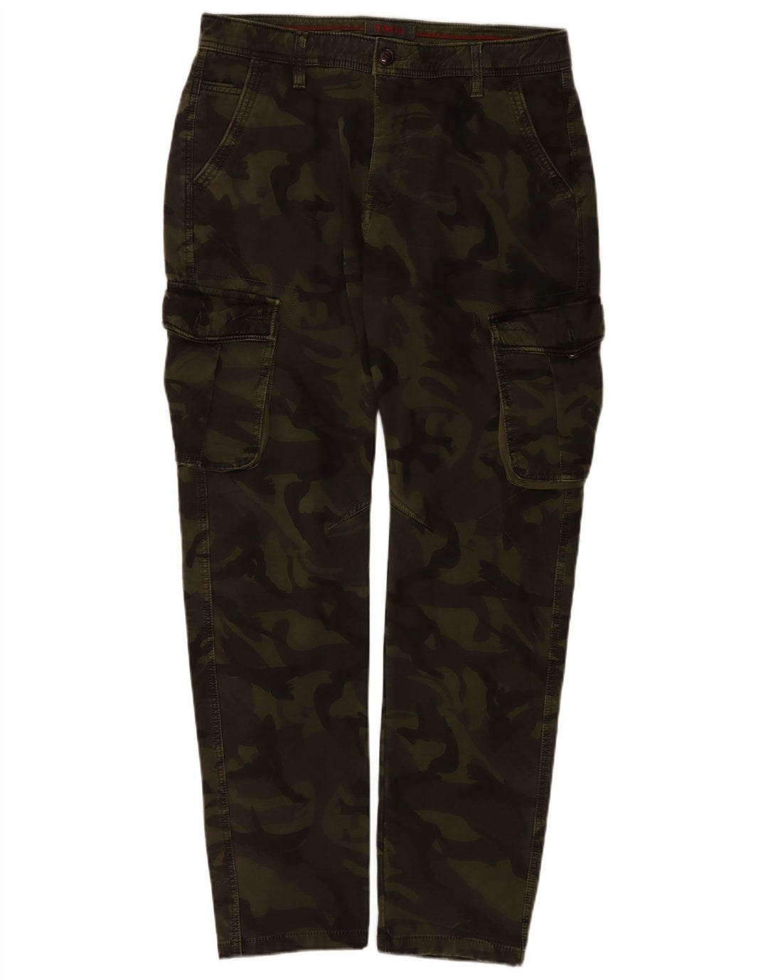 Forex Mens Slim Cargo Trousers  W32 L32 Khaki Camouflage