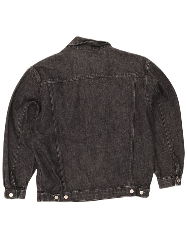 Wampum Mens Denim Jacket UK 36 Small Grey Cotton