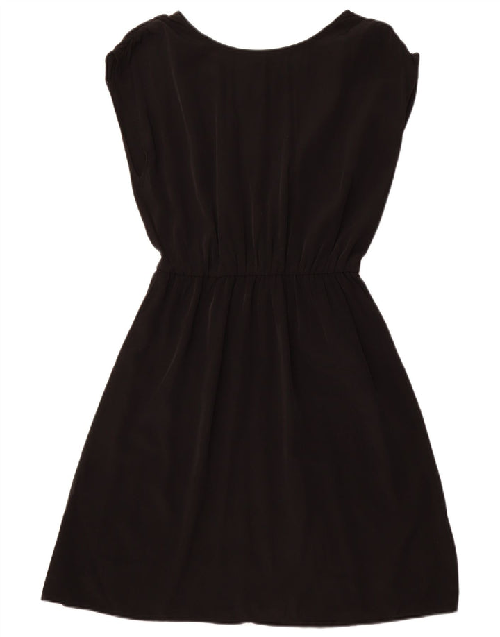 MOSSIMO Womens A-Line Dress UK 10 Small Black Polyester