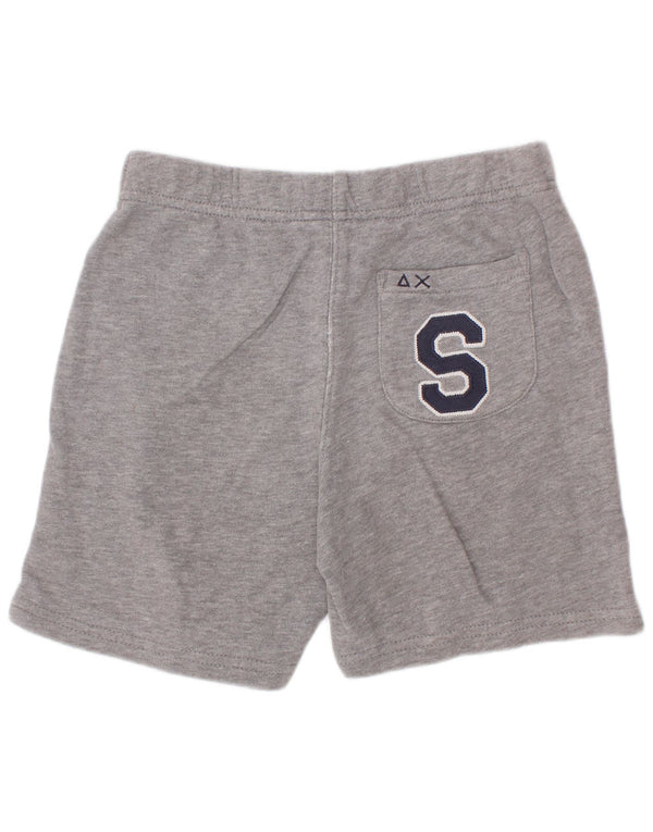 Sun68 Grafik-Sportshorts für Jungen, 3–4 Jahre, grau gesprenkelte Baumwolle