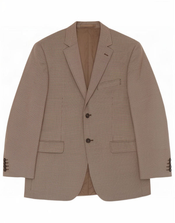 Giacca blazer a 2 bottoni da uomo Marks & Spencer UK 38 Pied de poule beige medio