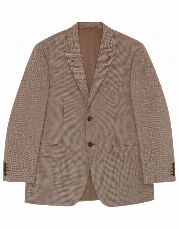 Giacca blazer a 2 bottoni da uomo Marks & Spencer UK 38 Pied de poule beige medio