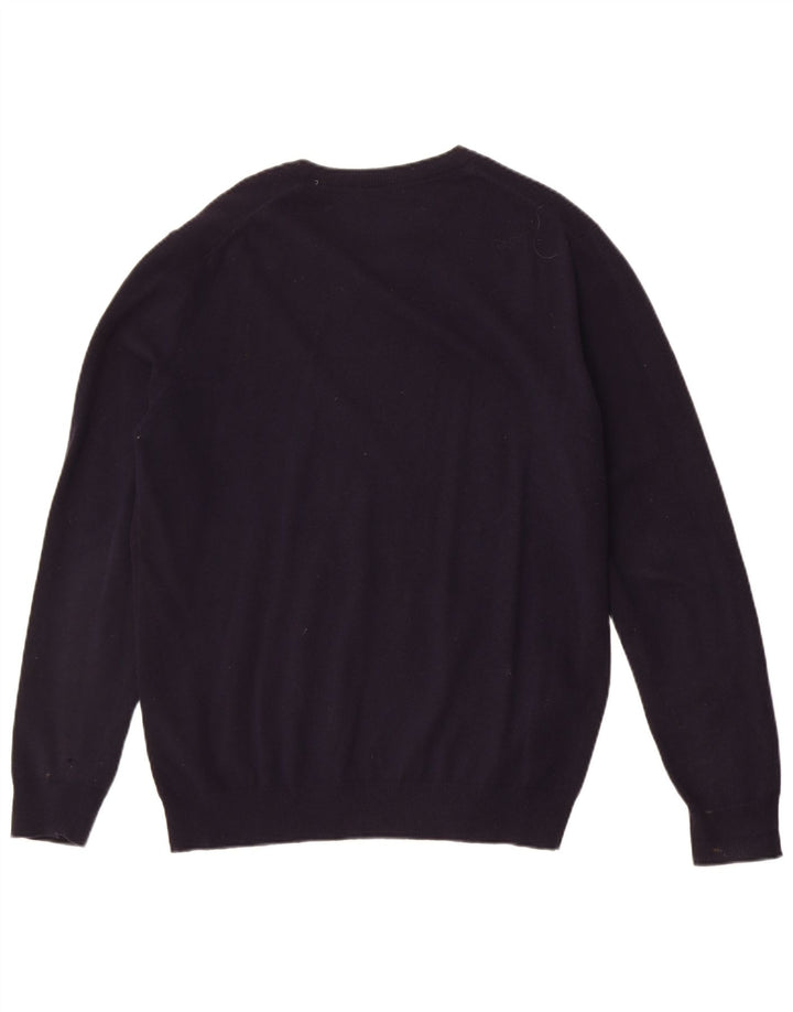 Barbour Herren-Pullover mit V-Ausschnitt, große marineblaue Wolle