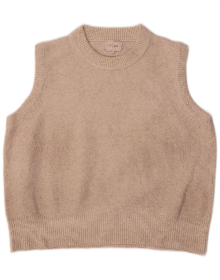Joules Womens Vest Tank Top UK 16 Large Beige Polyester