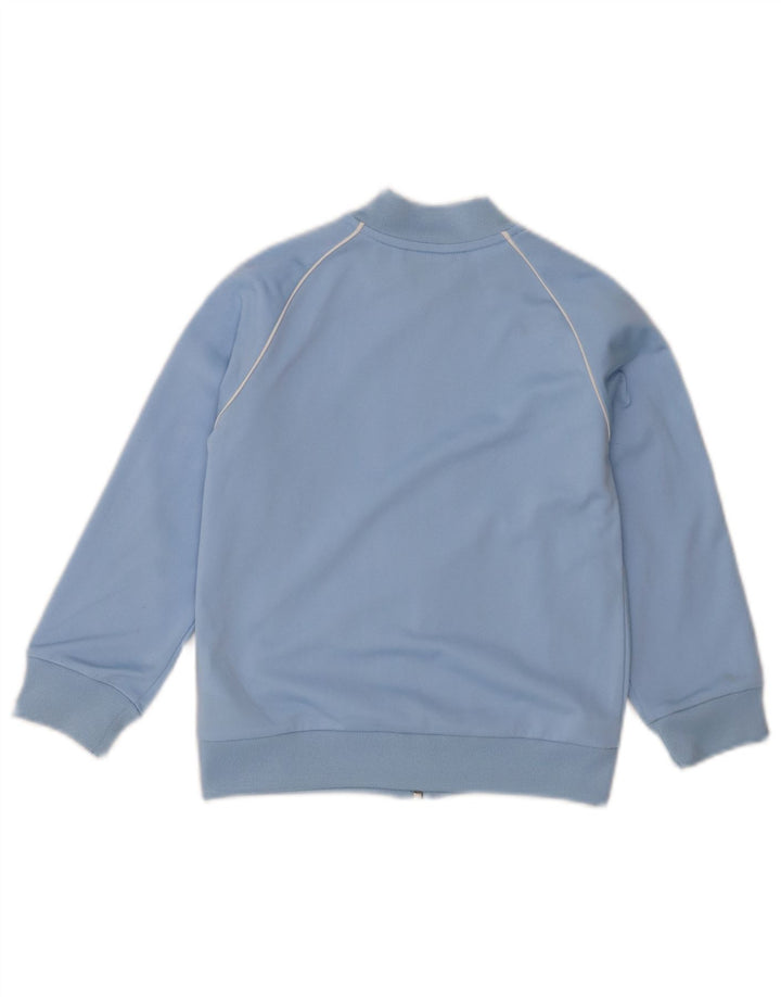 Adidas Boys Tracksuit Top Jacket 5-6 Years Blue Polyester