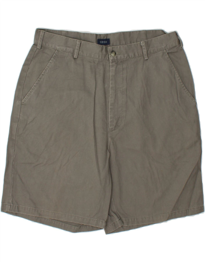 IZOD Mens Chino Shorts W34 Large Grey Cotton Vintage Izod and Second-Hand Izod from Messina Hembry 