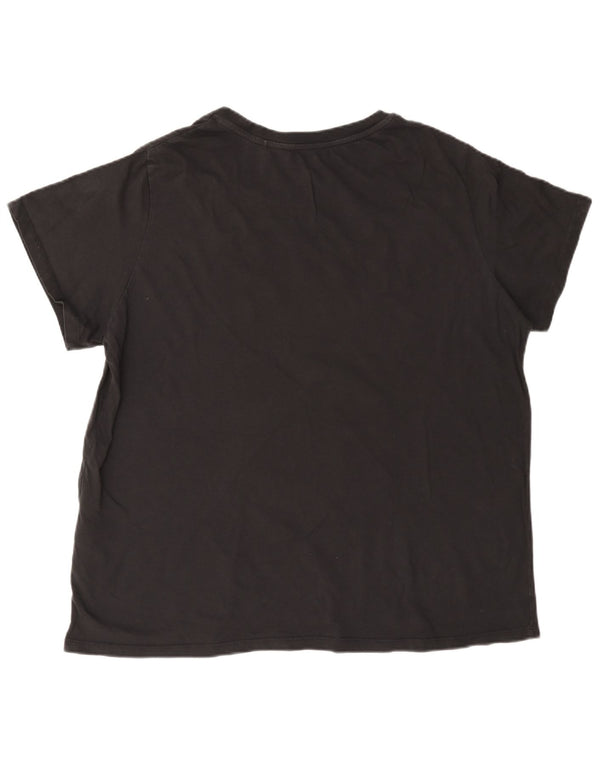 Levi's Dame Grafisk T-Shirt Top UK 20 2XL Sort Bomuld