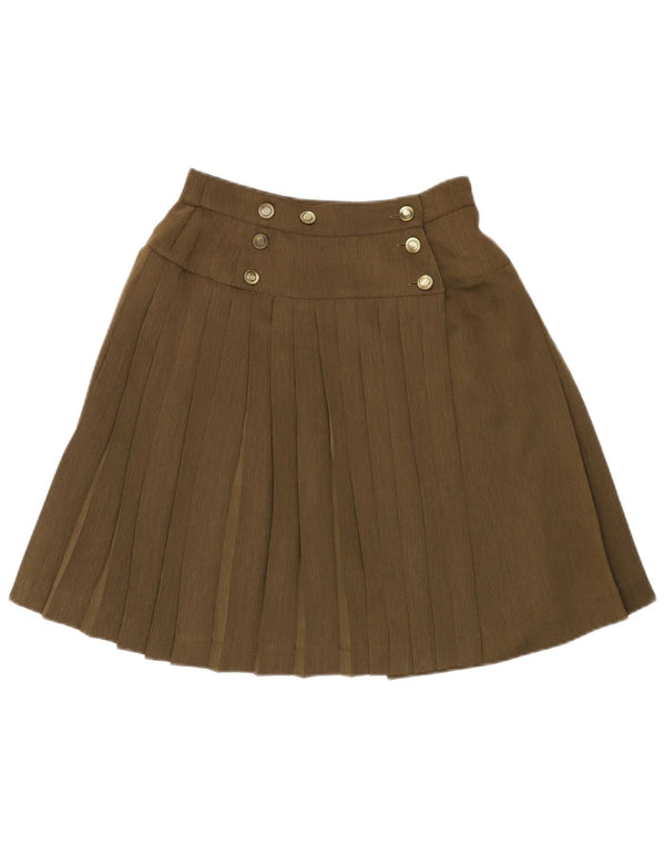 Damska plisowana spódnica kopertowa Max Mara W25 XS Khaki