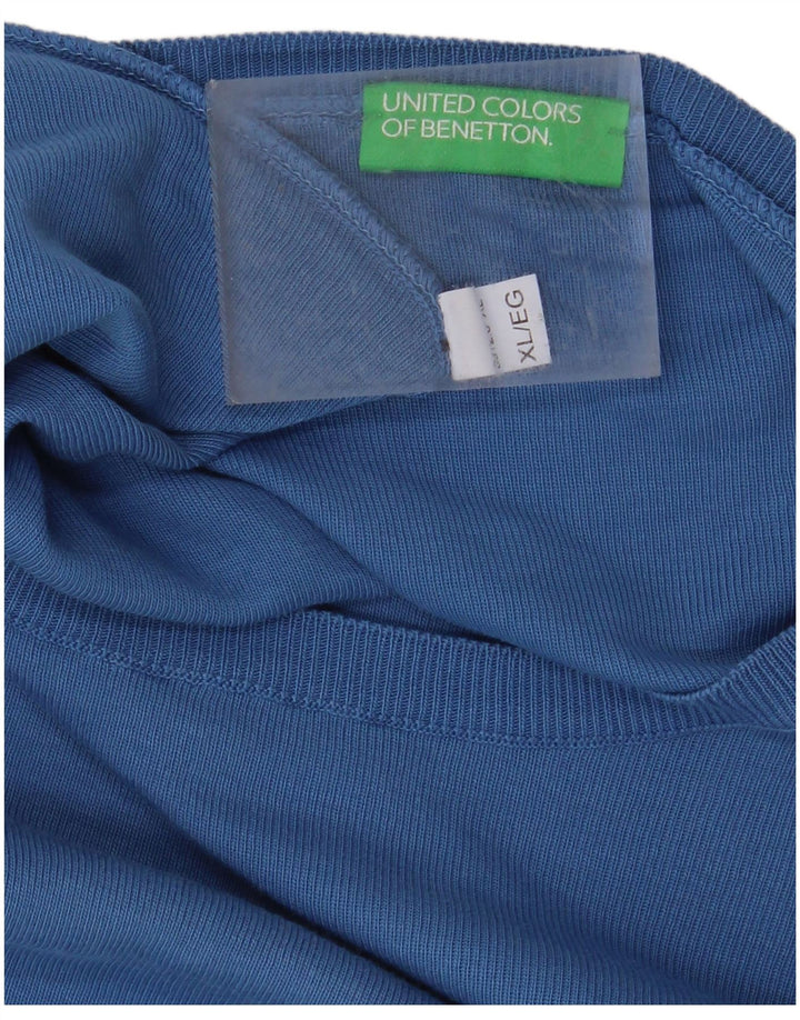 BENETTON Mens Crew Neck Jumper Sweater XL Blue