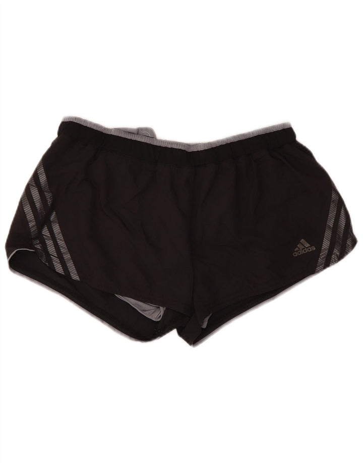 Adidas Womens Climacool Sports Shorts UK 12 Medium Black Polyester