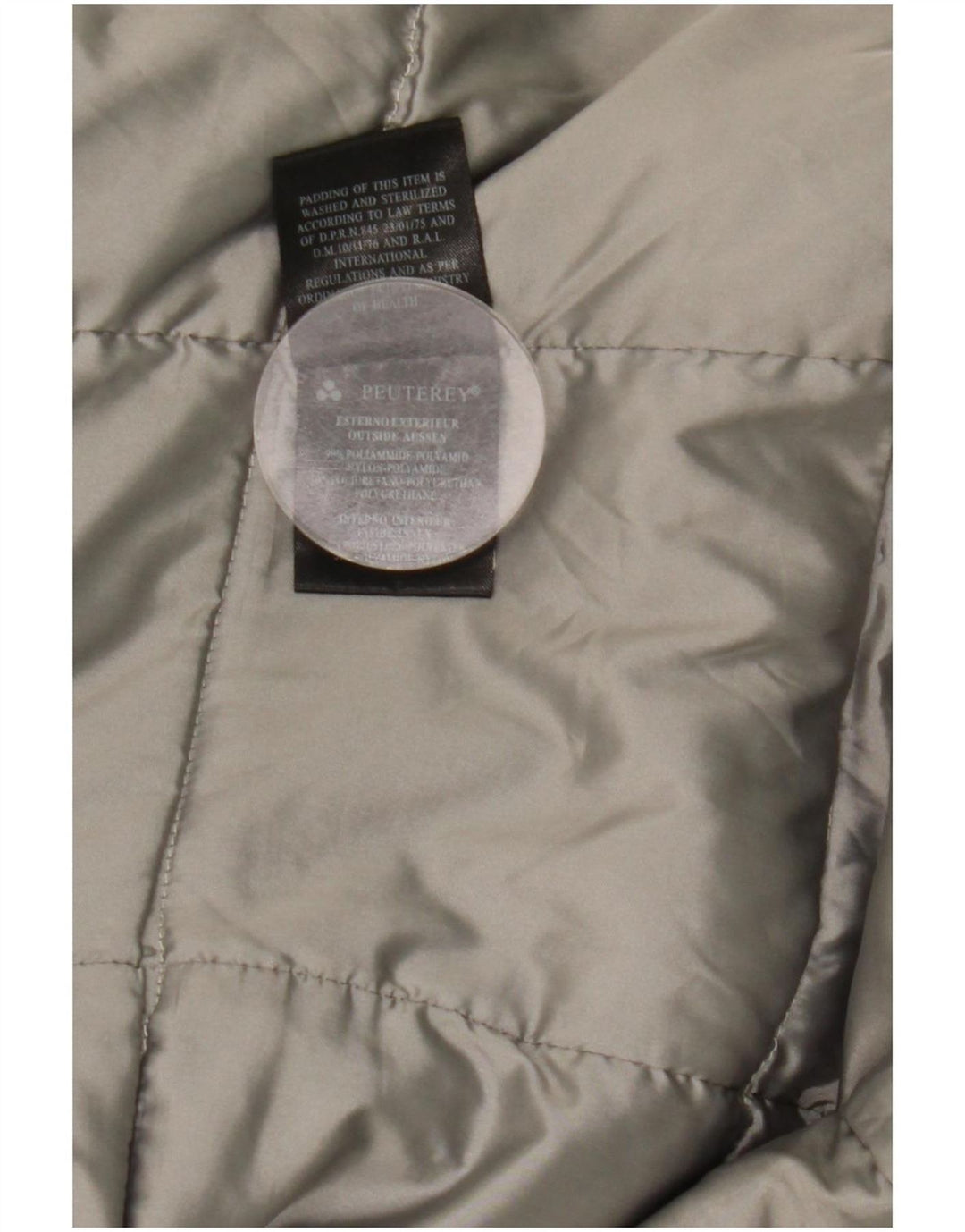 PEUTEREY Womens Hooded Padded Coat IT 40 Small Black Polyamide