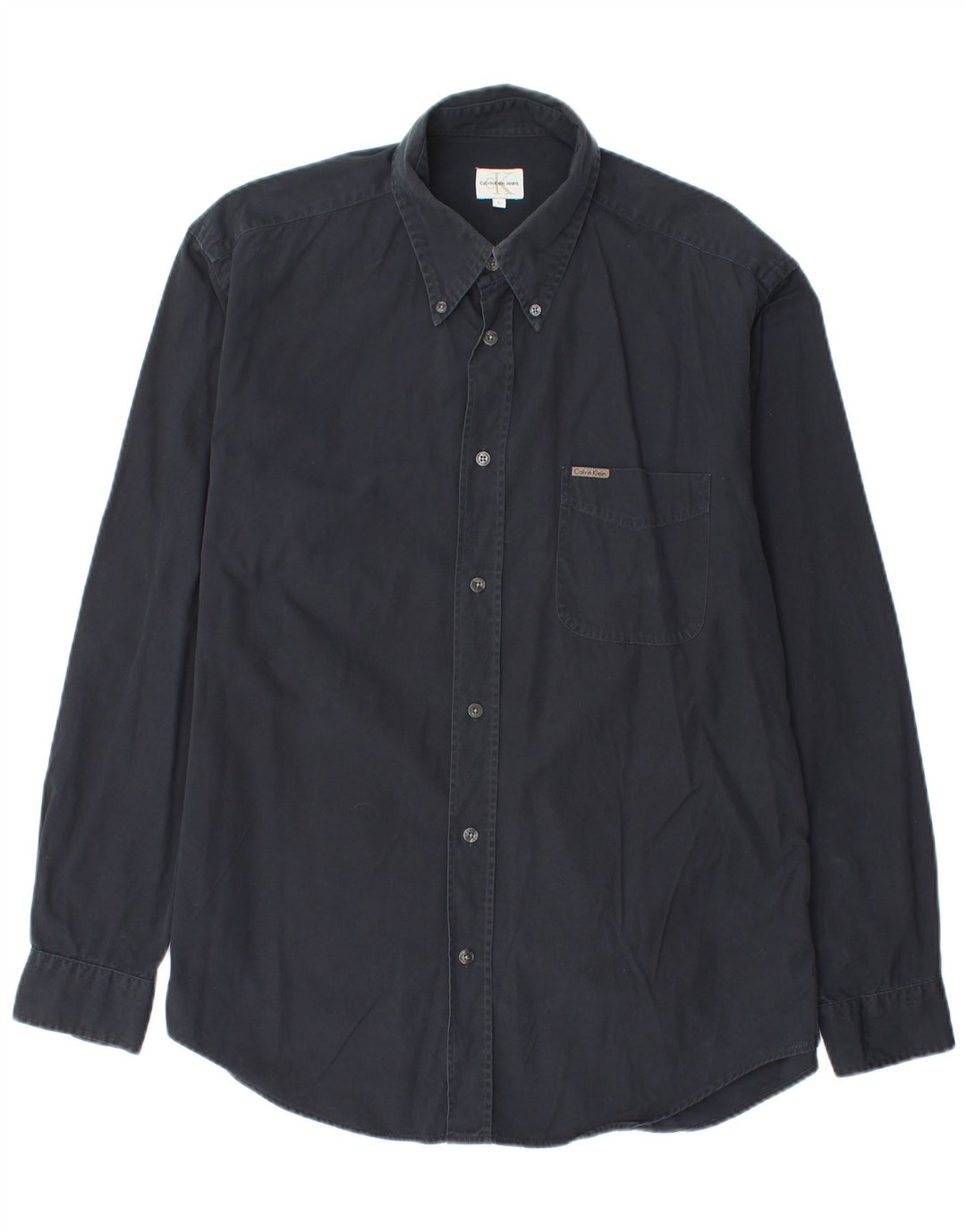 Calvin Klein Jeans Mens Shirt Large Black Cotton
