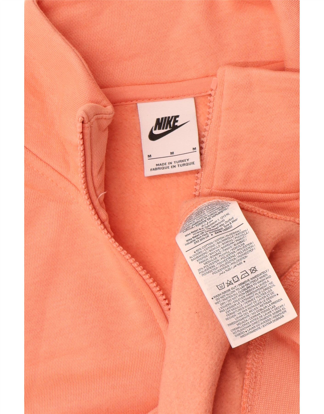 Nike Sweatshirt med lynlås til mænd Medium Orange Bomuld