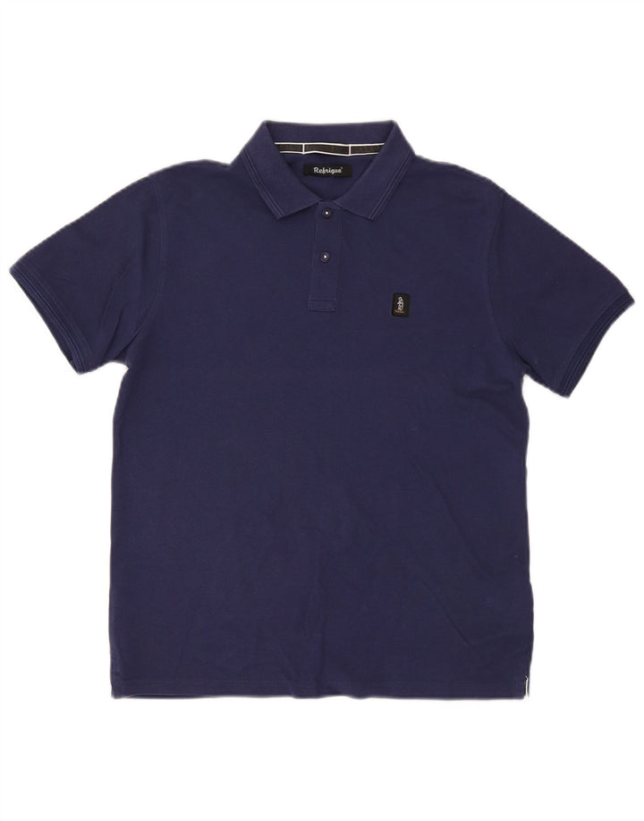 Refrigue Polo Hombre Pequeño Algodón Azul Marino