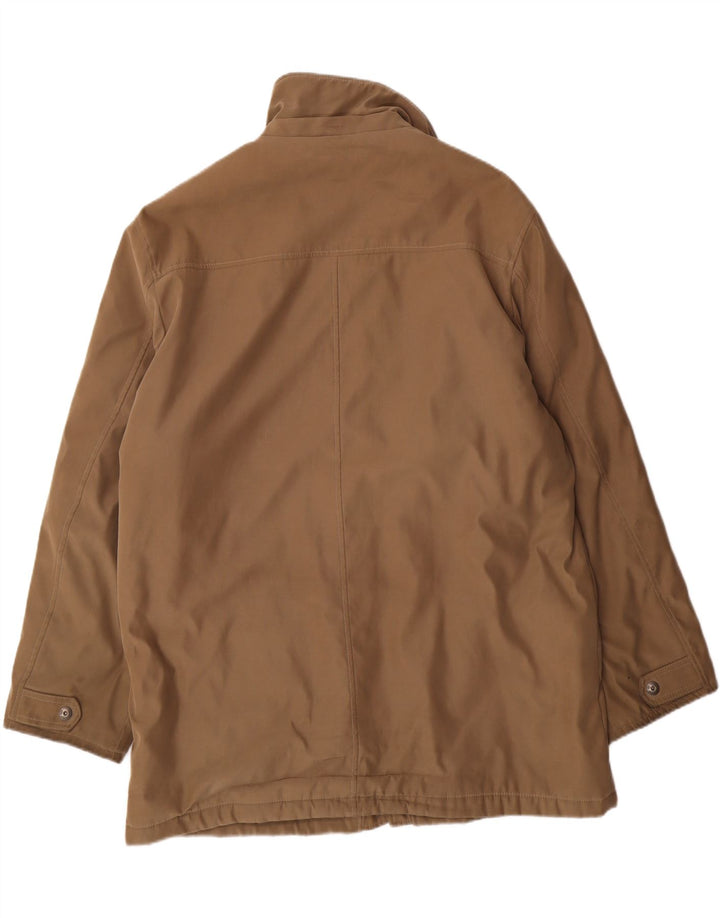 Navigare Mens Utility Jacket UK 46 3XL Brown Polyester