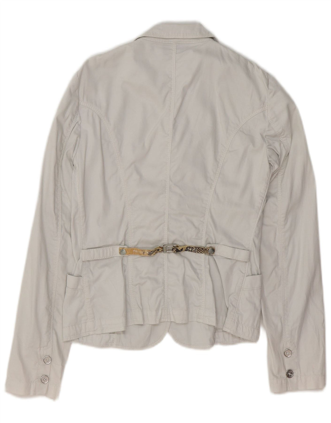 Giacca Blazer 3 Bottoni Donna TRUSSARDI IT 40 Small Cotone Bianco