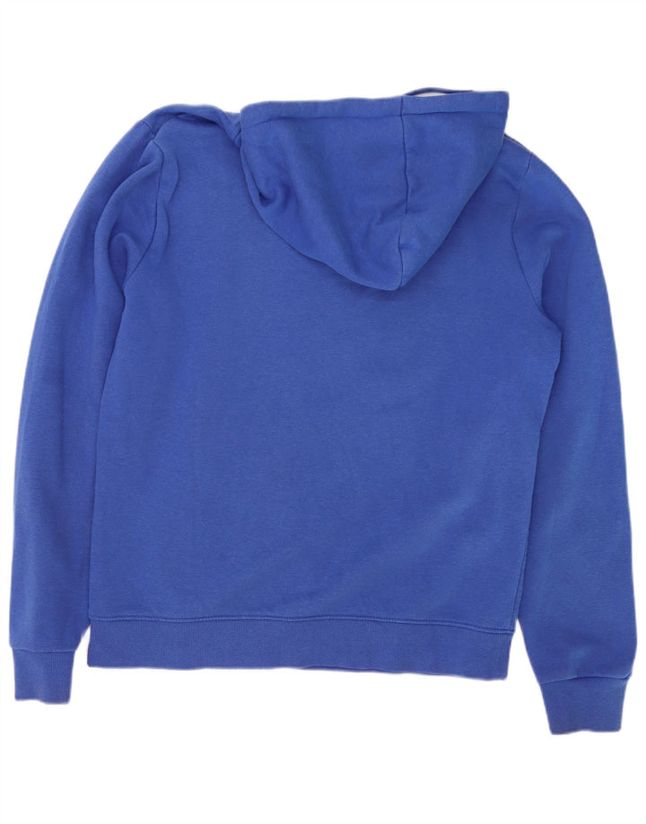 REEBOK Mens Hoodie Jumper Large Blue Cotton