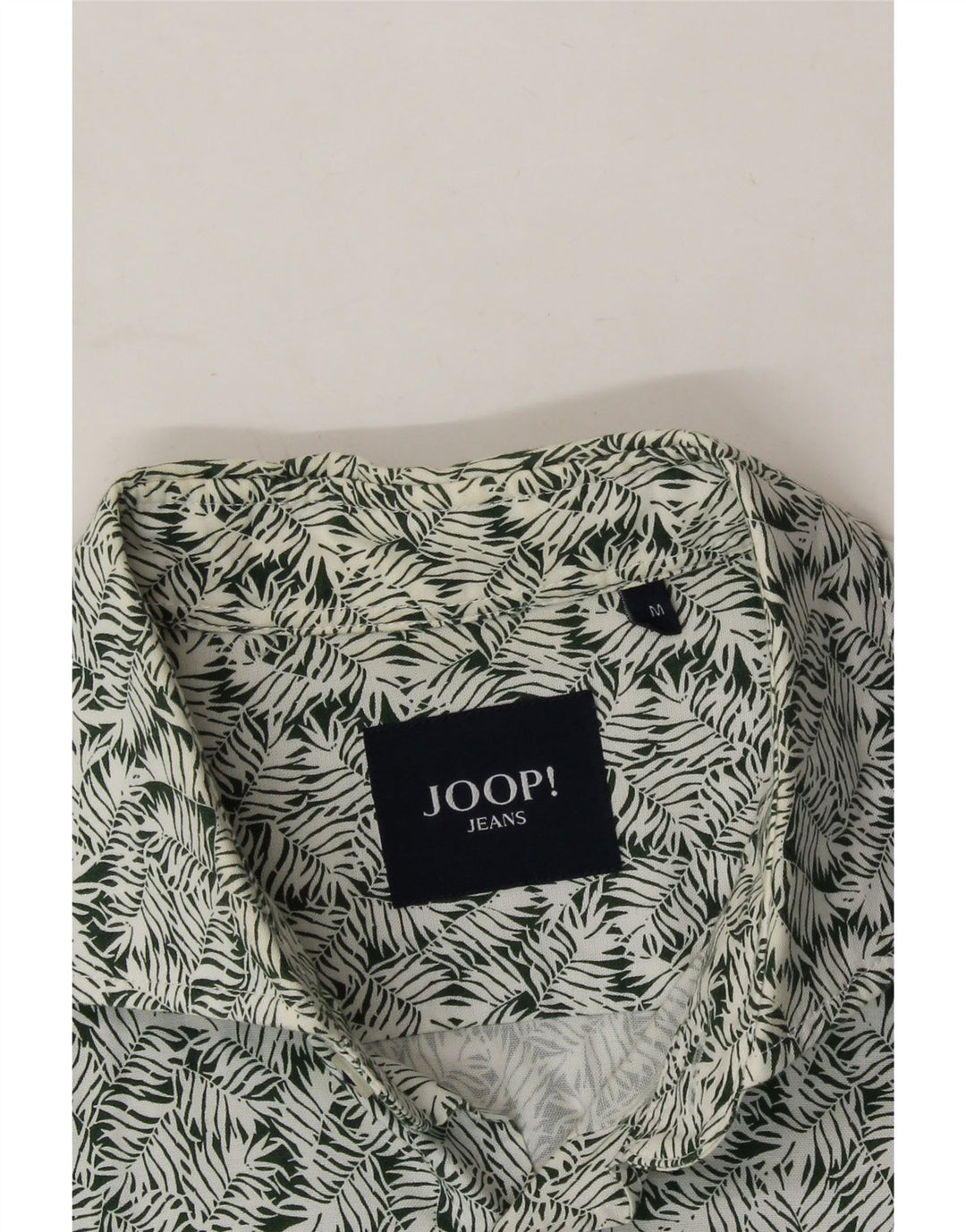 JOOP Mens Abstract Pattern Shirt Medium White Cotton Vintage Joop and Second-Hand Joop from Messina Hembry 