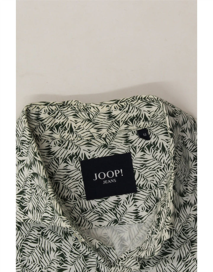 JOOP Mens Abstract Pattern Shirt Medium White Cotton Vintage Joop and Second-Hand Joop from Messina Hembry 