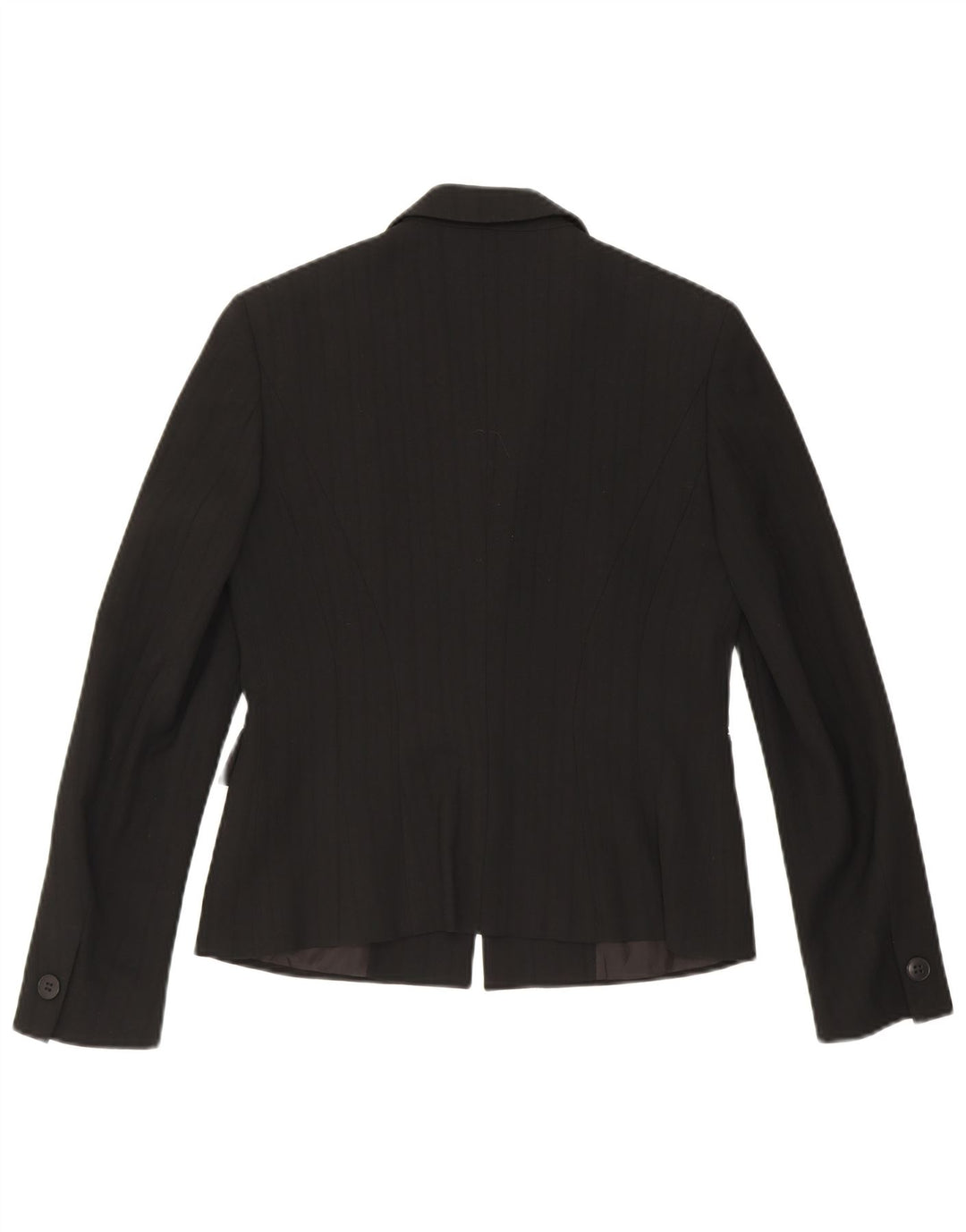MARELLA Womens 2 Button Blazer Jacket UK 12 Medium Black Striped Wool
