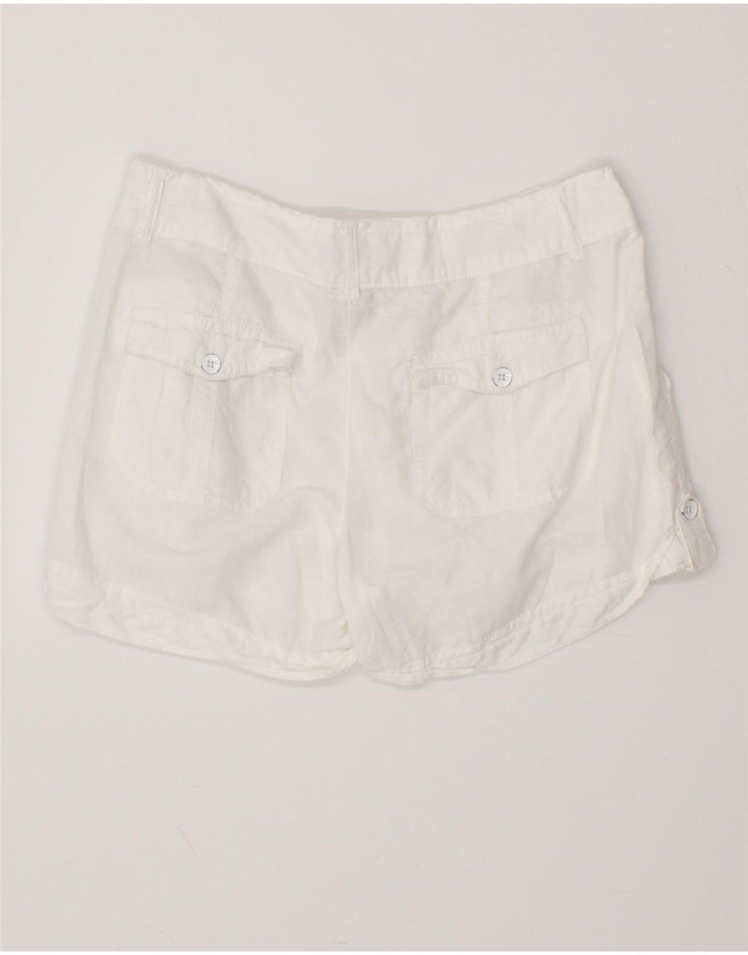 CONVERSE Womens Casual Shorts US 8 Medium W34 White Linen